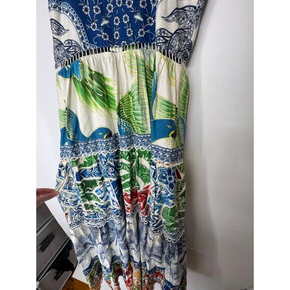 Farm Rio NWT Valeria Tiered Tropical Floral Maxi Dress S - Picture 9 of 9